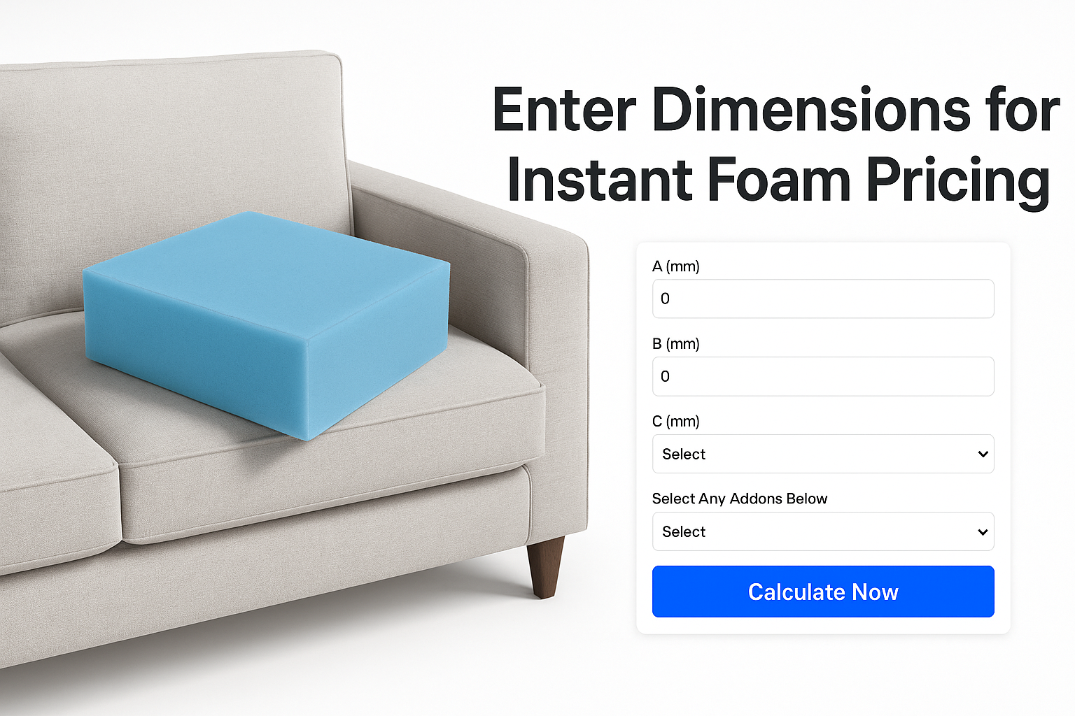 Simplify Your Foam Orders with Our Online Foam Calculator