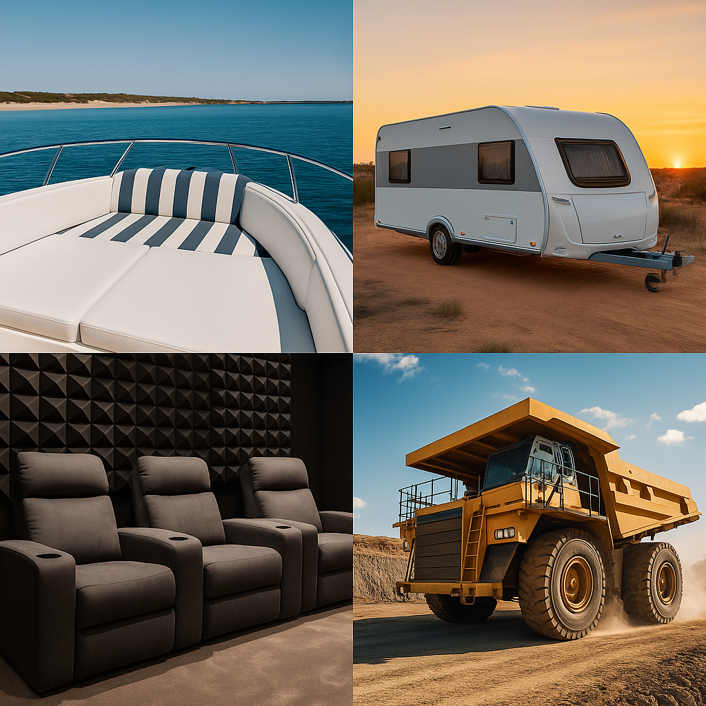 Applications of Foam Beyond Furniture in WA: Marine, Caravan, Acoustic & Industrial Uses