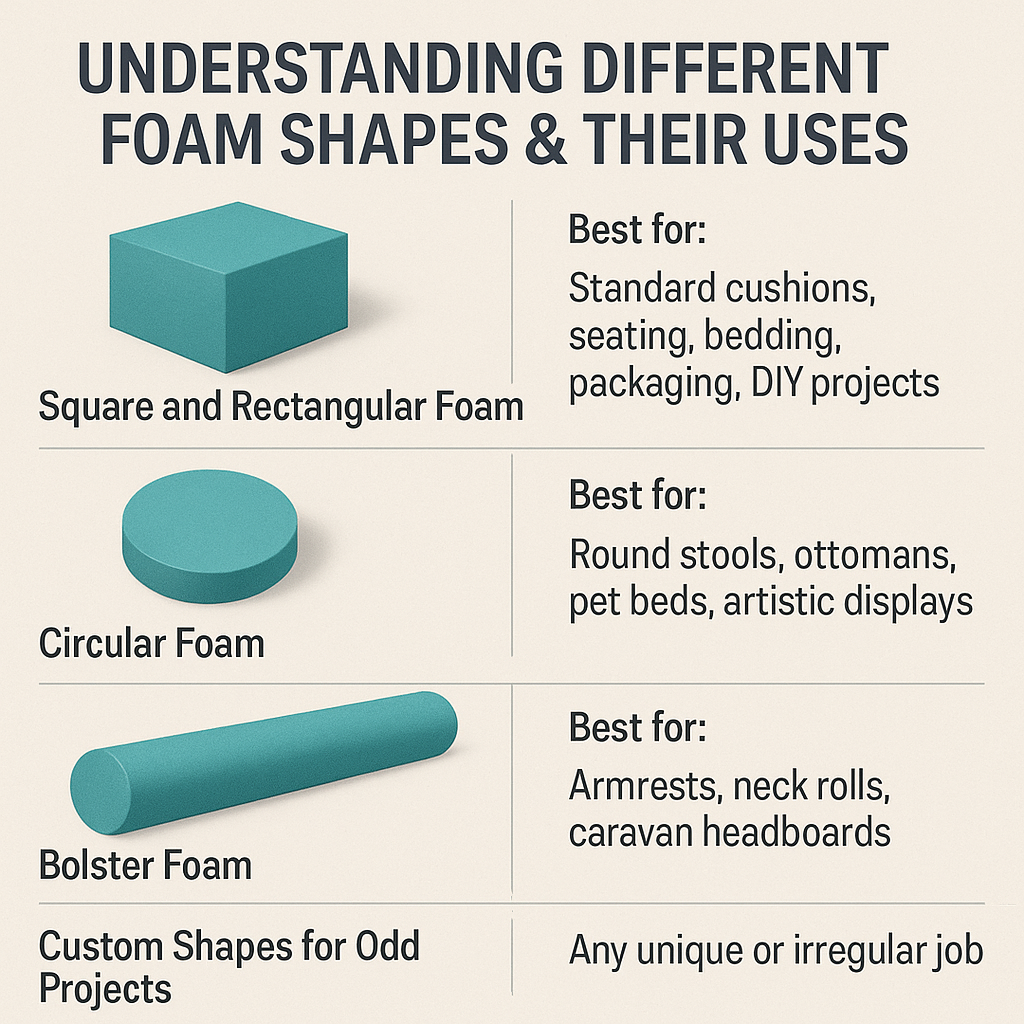 Understanding Different Foam Shapes & Their Uses: A Guide for Every Project