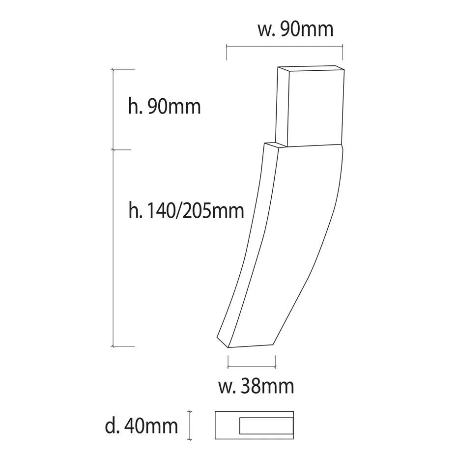 Back Leg 155mm Raw
