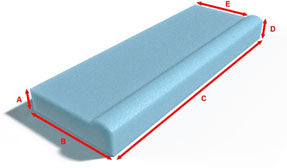 Caravan Seat Memory Foam Topper Grade