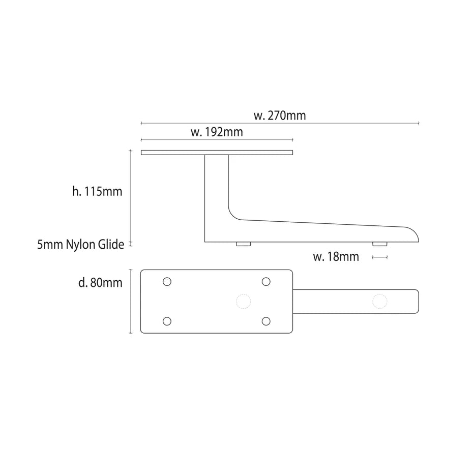 Georgio 120mm Leg Matte Black