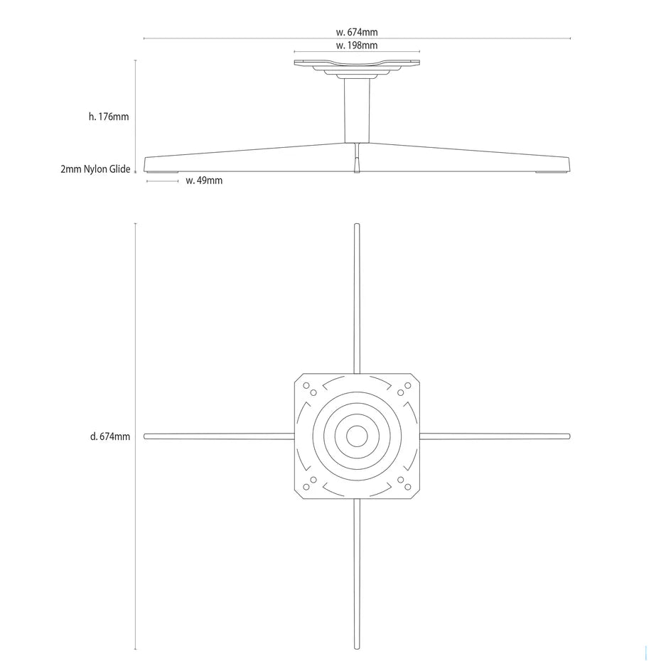 Sissi Swivel 160mm Matte Black